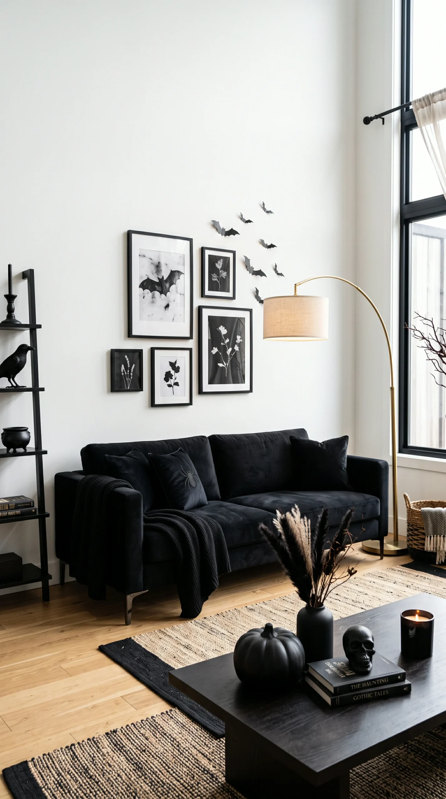 black Halloween home decor ideas