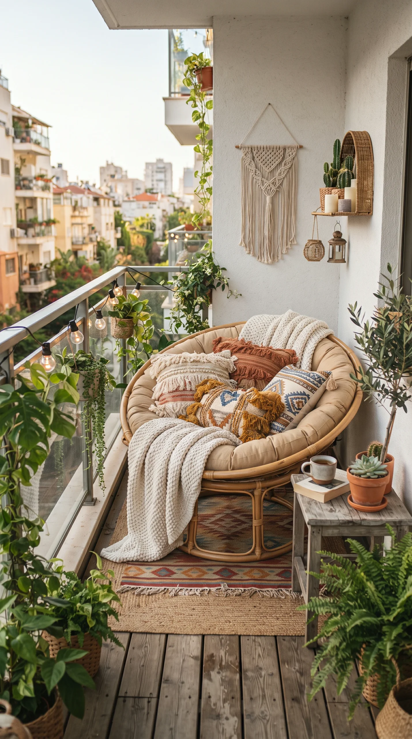 Boho Apartment Balcony Ideas - stylish interior design inspiration