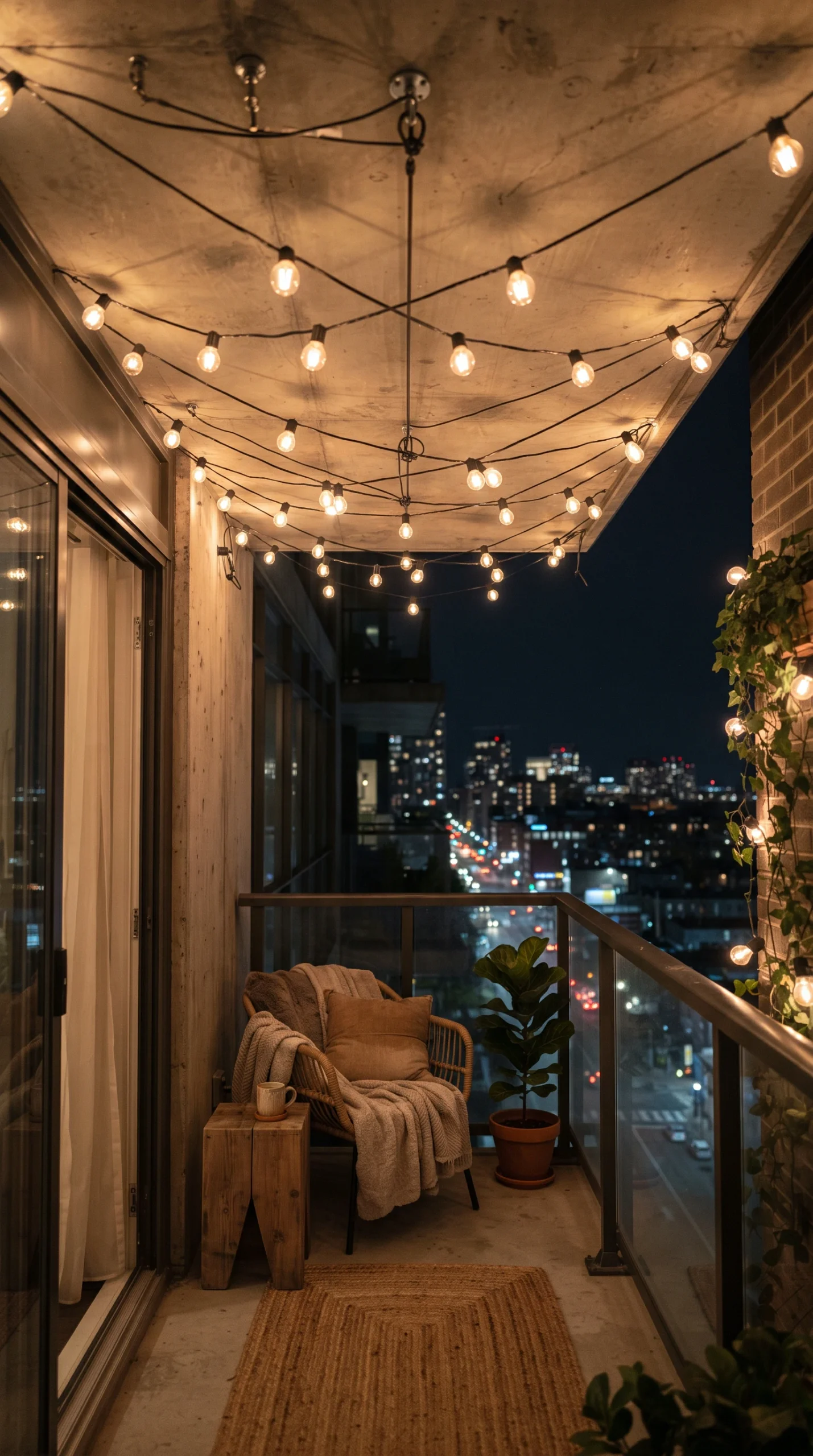 Apartment Balcony Lighting Ideas - stylish interior design inspiration