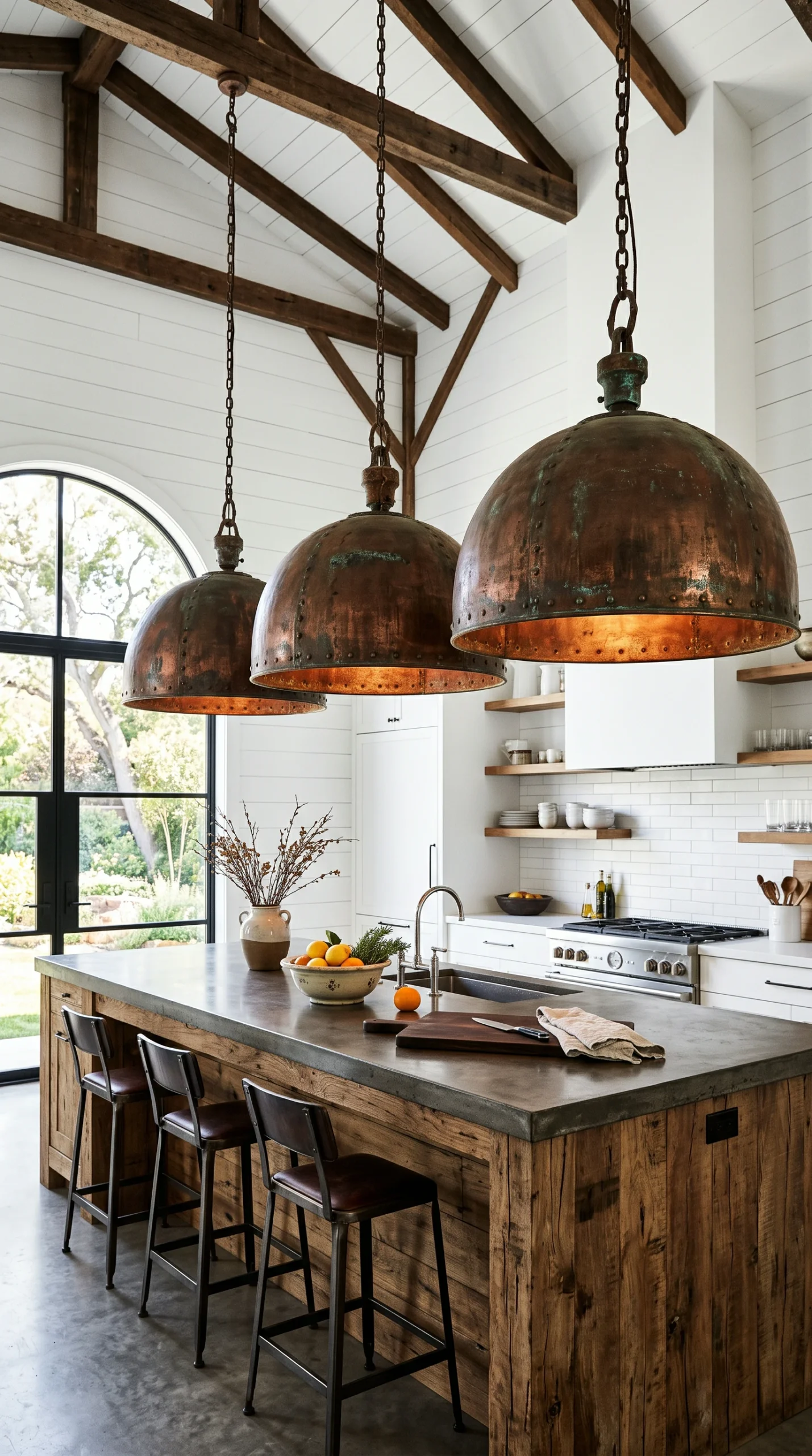rustic modern kitchen lighting ideas